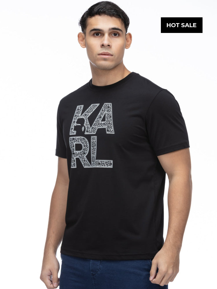 Camiseta Negra Hombre Karl Lagerfeld - Camiseta