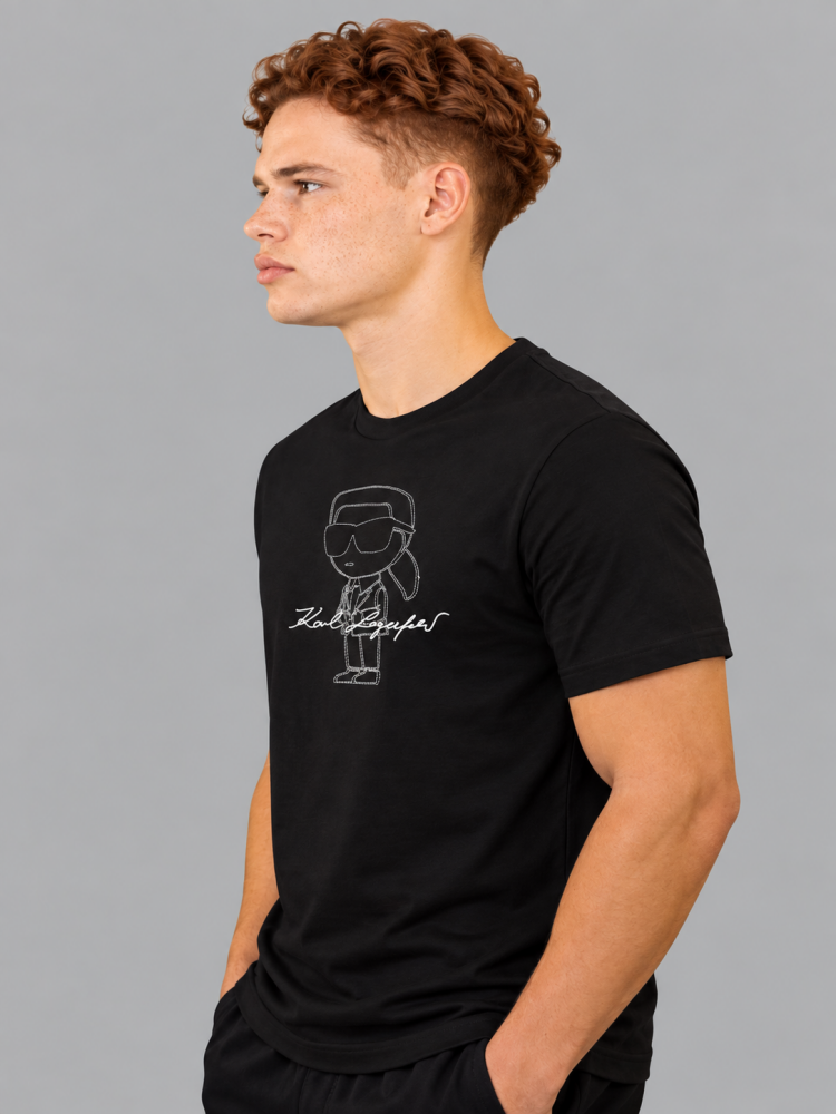 Camiseta Negra Hombre Karl Lagerfeld - Camiseta