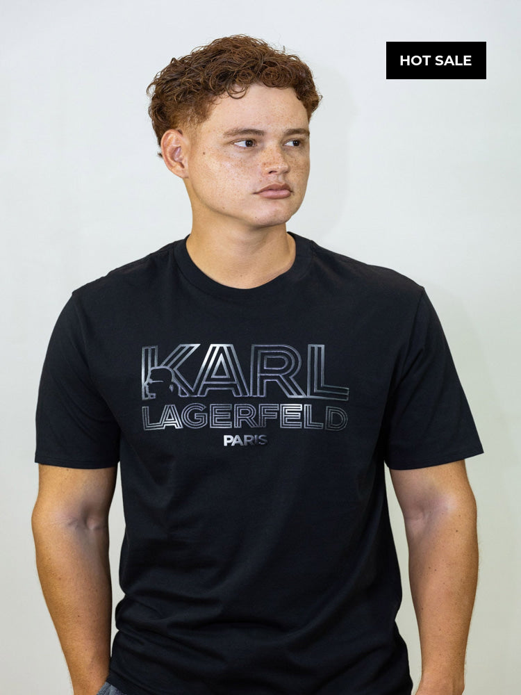 Camiseta Negra Hombre Karl Lagerfeld - Camiseta