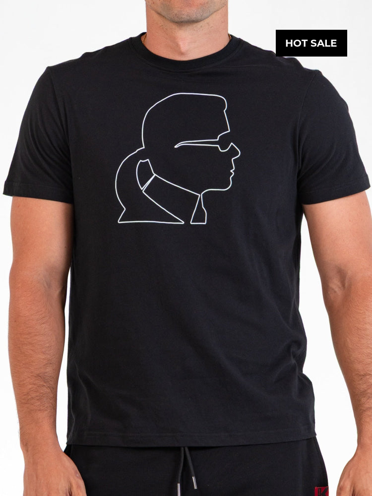 Camiseta Negra Hombre Karl Lagerfeld - Camiseta