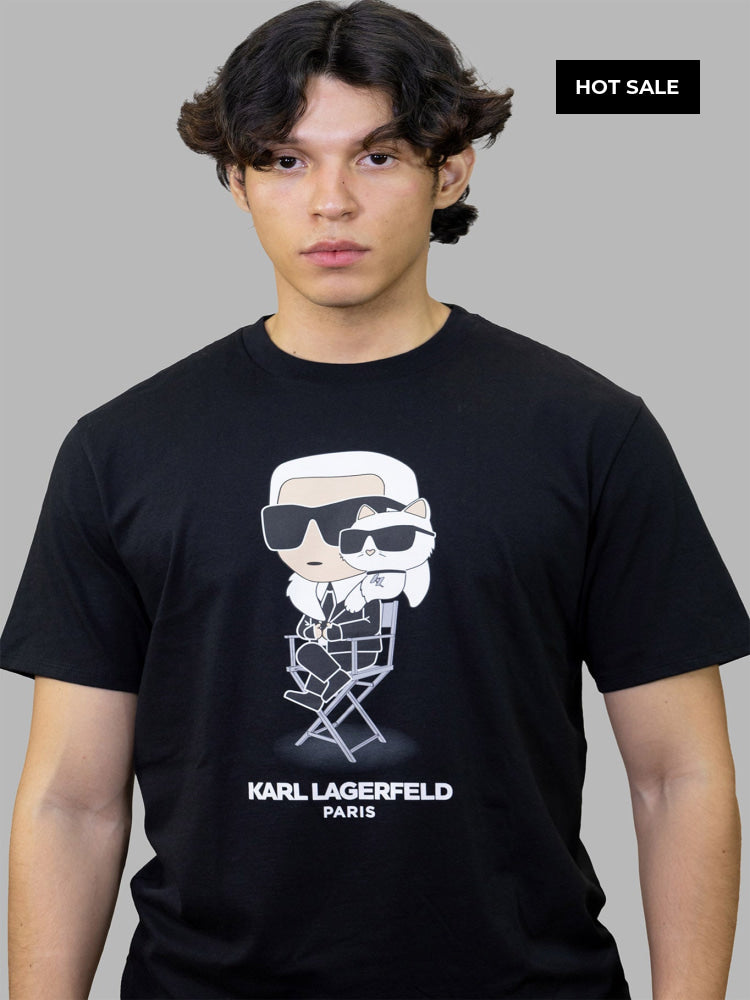 Camiseta Negra Hombre Karl Lagerfeld - Camiseta