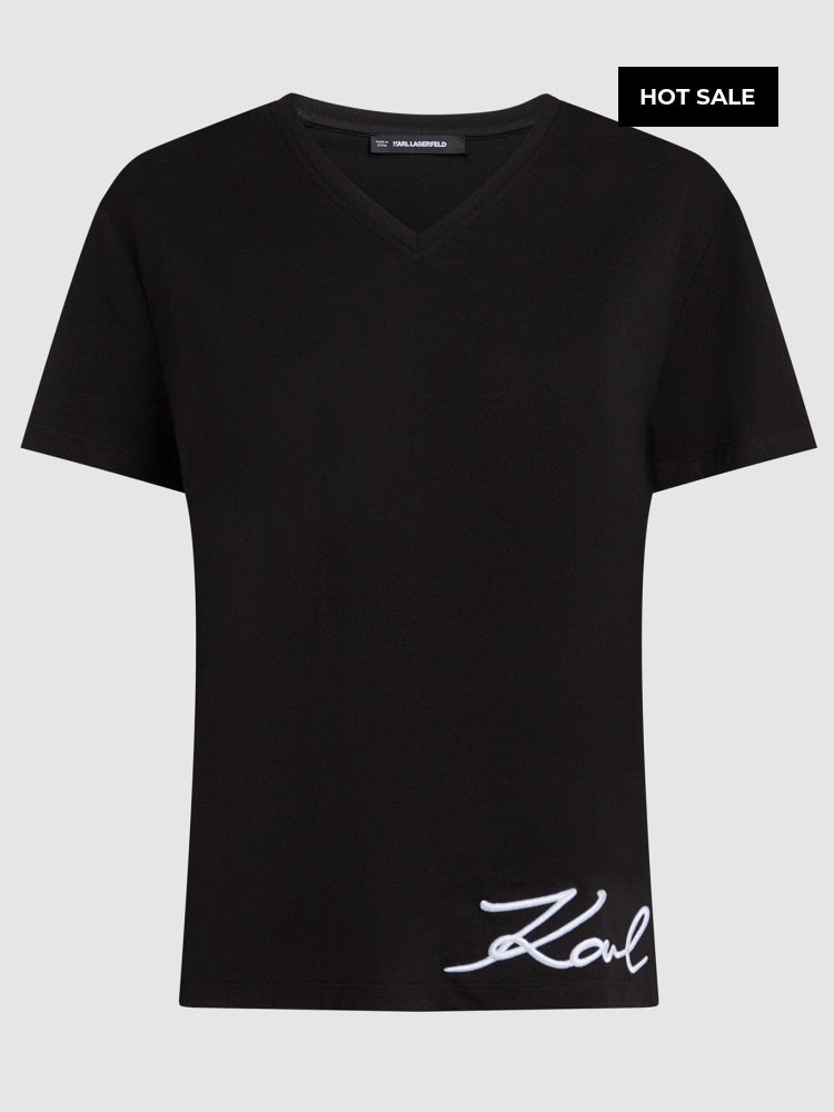 Camiseta Negra Mujer Karl Lagerfeld - Camiseta