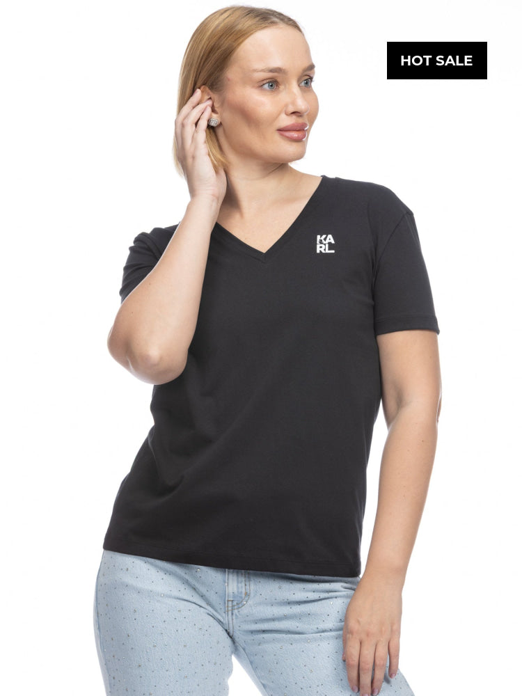 Camiseta Negra Mujer Karl Lagerfeld - Camiseta