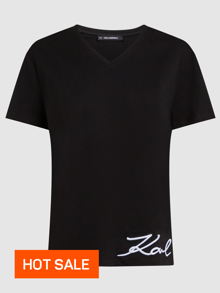 Camiseta Negra Mujer Karl Lagerfeld - Camiseta