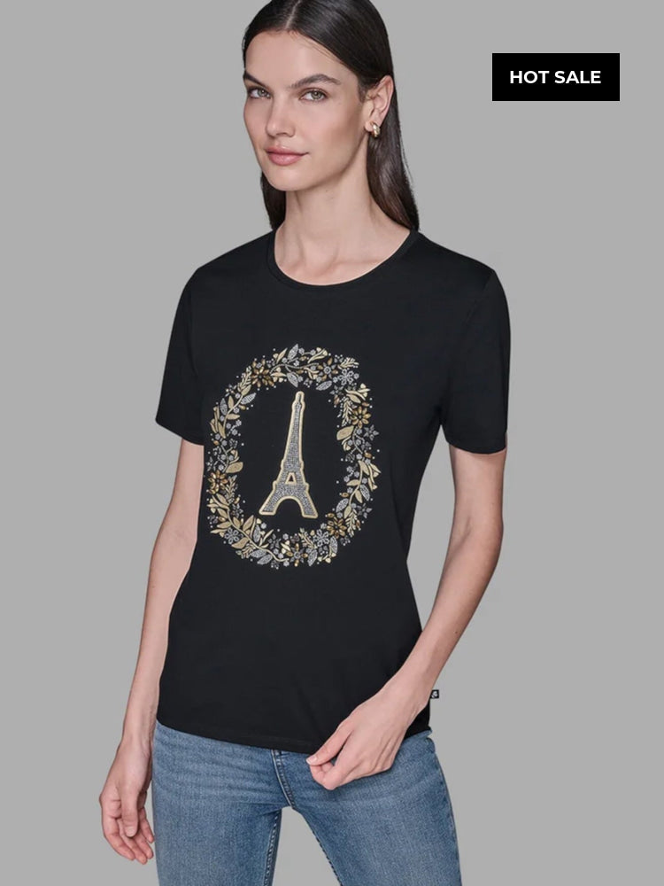 Camiseta Negra Mujer Karl Lagerfeld - Camiseta