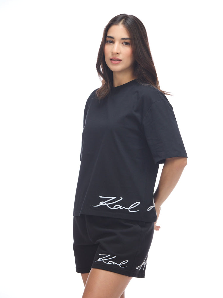 Camiseta Negra Mujer Karl Lagerfeld - Camiseta