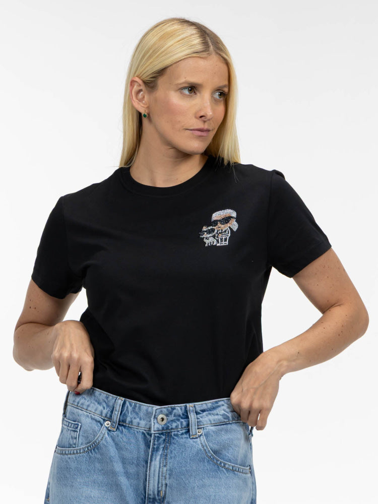 Camiseta Negra Mujer Karl Lagerfeld - Camiseta
