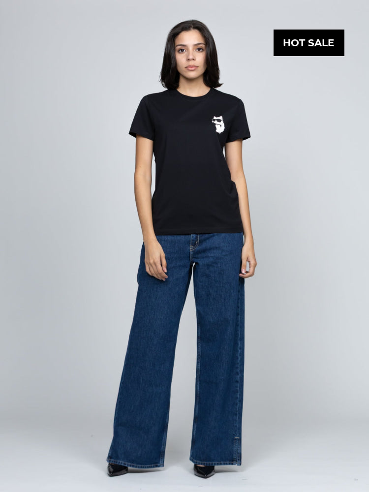Camiseta Negra Mujer Karl Lagerfeld - Camiseta