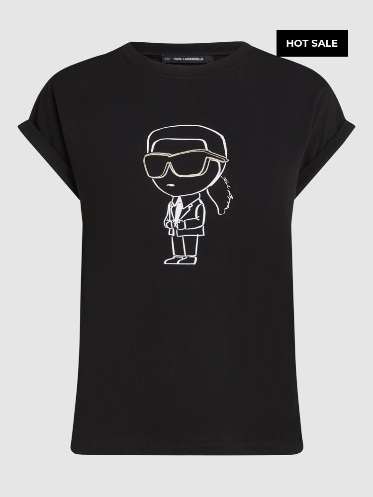 Camiseta Negra Mujer Karl Lagerfeld - Camiseta