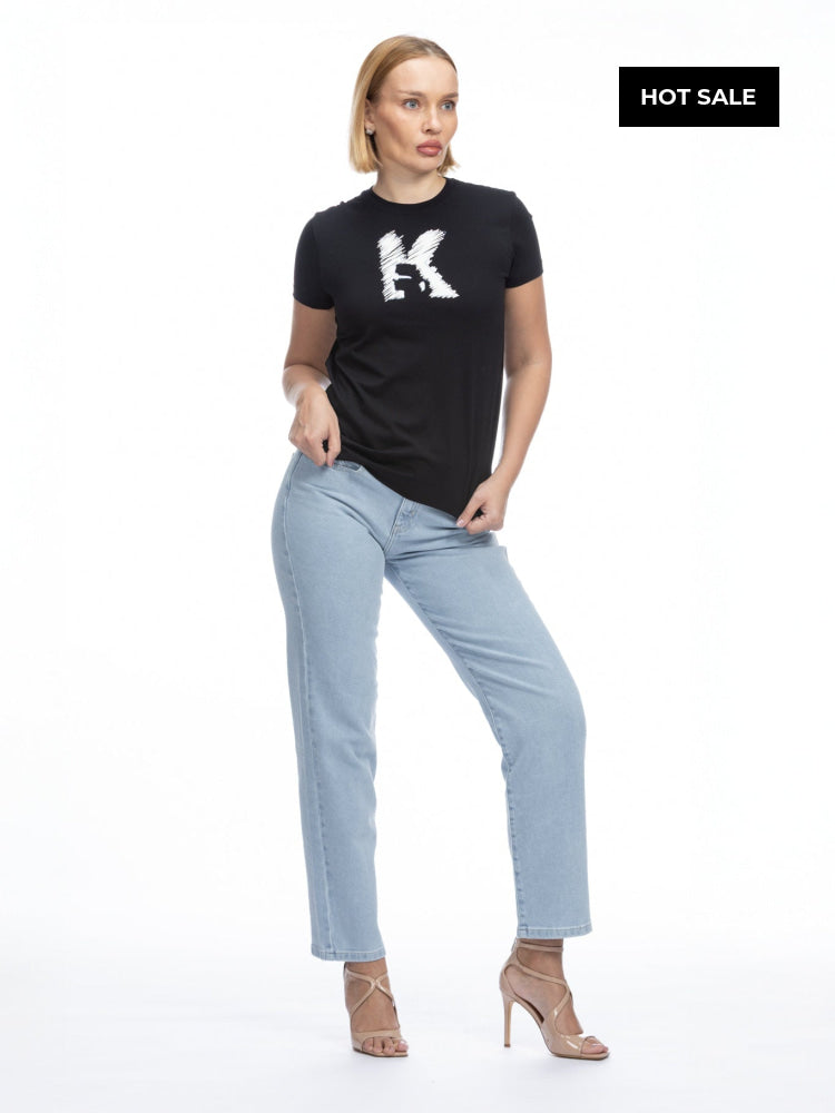 Camiseta Negra Mujer Karl Lagerfeld - Camiseta