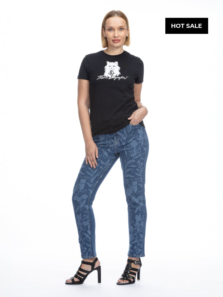 Camiseta Negra Mujer Karl Lagerfeld - Camiseta