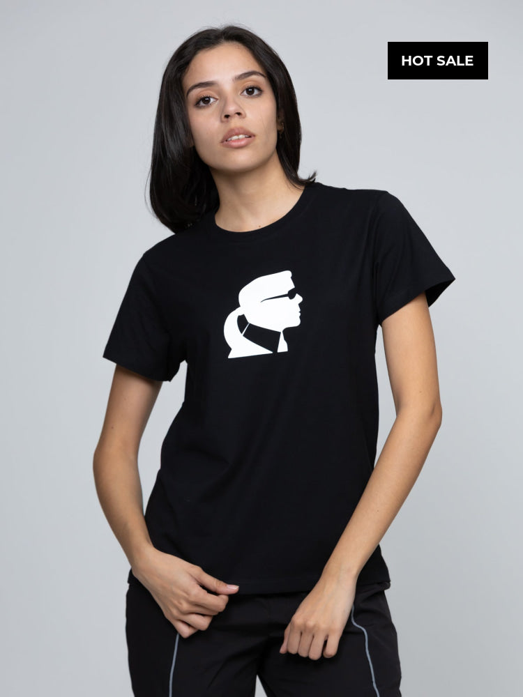 Camiseta Negra Mujer Karl Lagerfeld - Camiseta