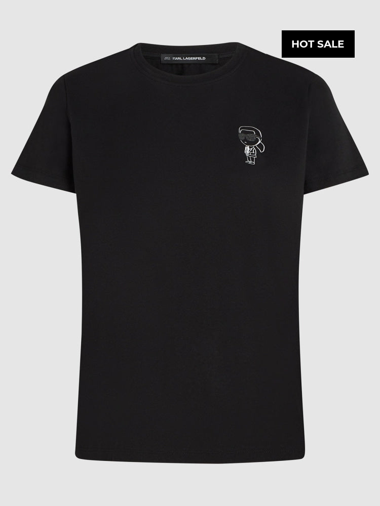 Camiseta Negra Mujer Karl Lagerfeld - Camiseta