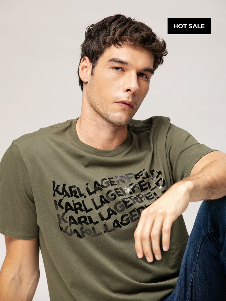Camiseta Oliva Hombre Karl Lagerfeld - Camiseta