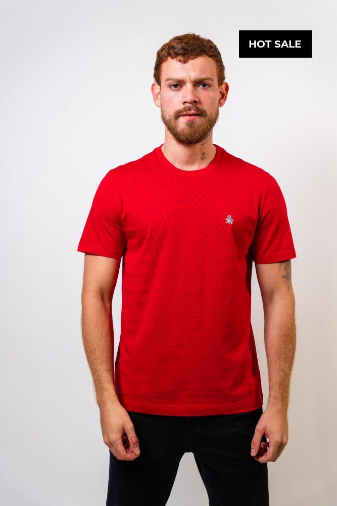 Camiseta Rojo Básica Hombre Penguin - Camiseta