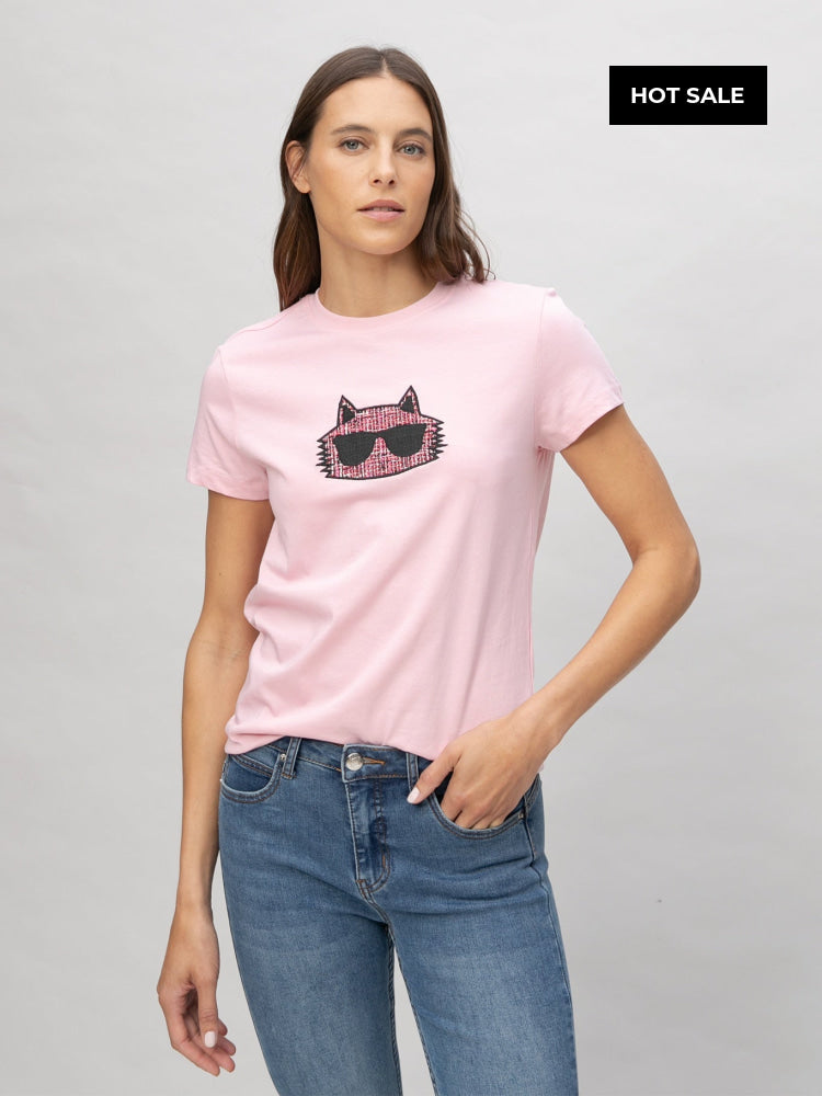 Camiseta Rosada Mujer Karl Lagerfeld - Camiseta