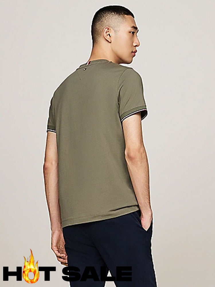 Camiseta Slim Tommy Hilfiger Green L Camiseta