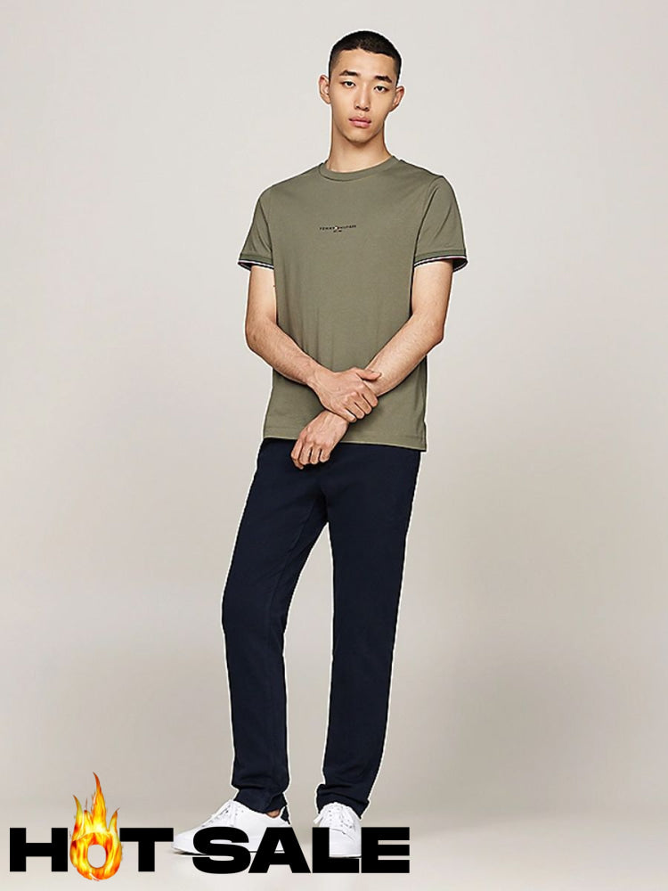 Camiseta Slim Tommy Hilfiger Green L Camiseta