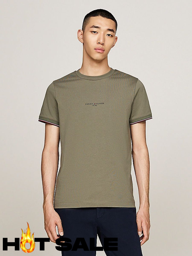 Camiseta Slim Tommy Hilfiger Green L Camiseta
