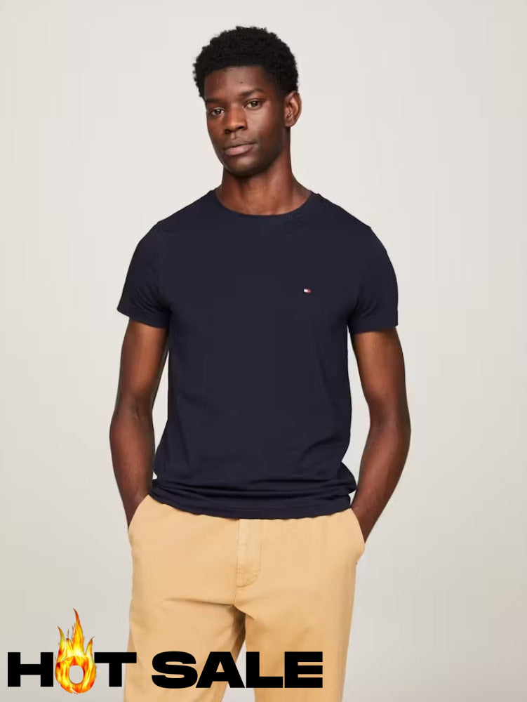 Camiseta Slim Tommy Hilfiger Sky Camiseta