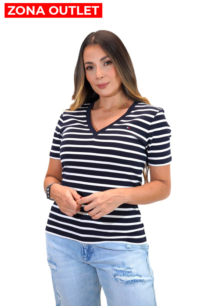 Camiseta Women Slim Tommy Hilfiger Sky XS Camiseta