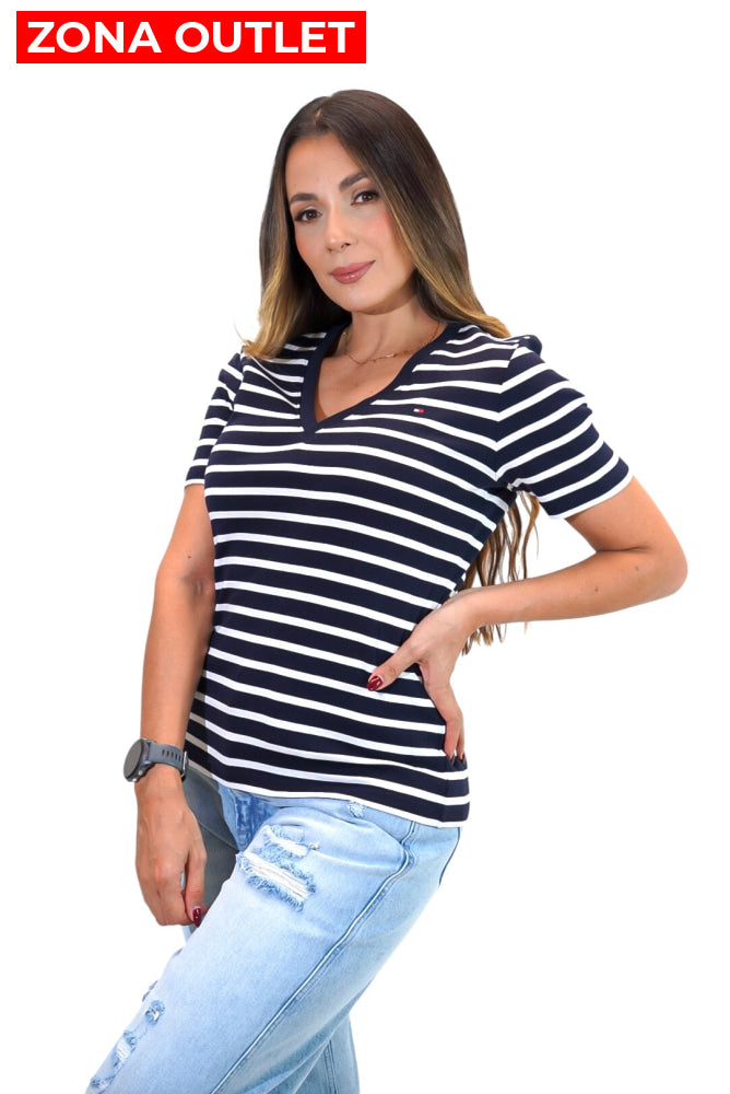 Camiseta Women Slim Tommy Hilfiger Sky XS Camiseta