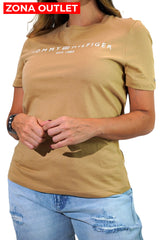 Camiseta Women Tommy Hilfiger Khaki Camiseta