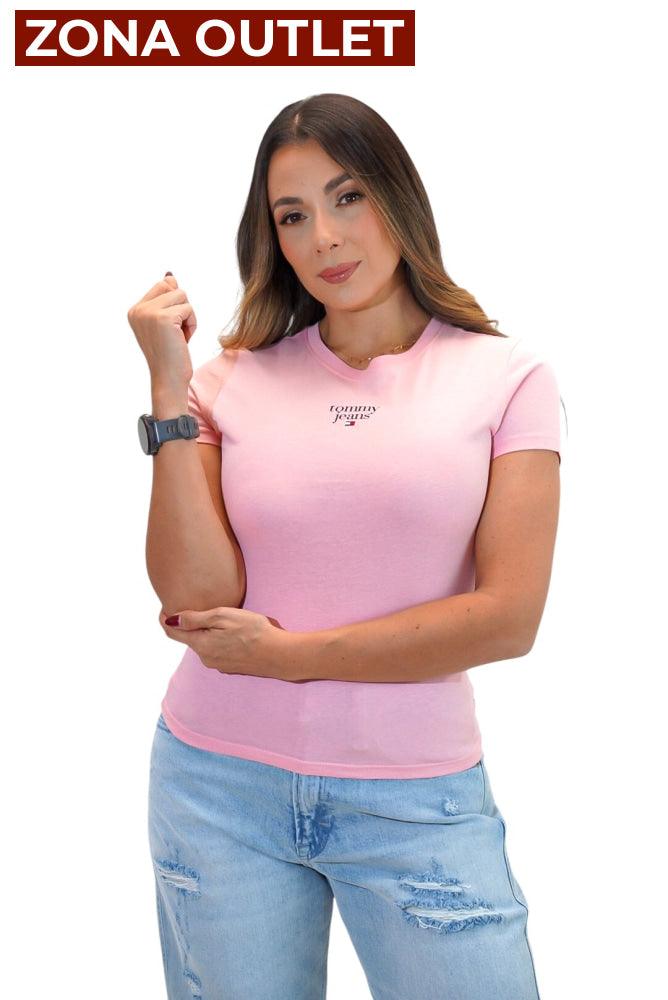Camiseta Women Tommy Hilfiger Pink Camiseta