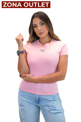 Camiseta Women Tommy Hilfiger Pink Camiseta