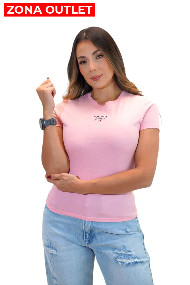 Camiseta Women Tommy Hilfiger Pink Camiseta