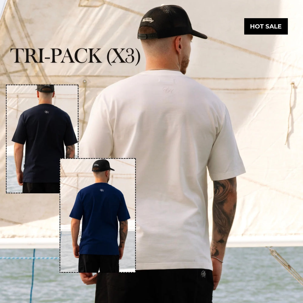 Camisetas Tripack Hombre Social Harmony - Camiseta