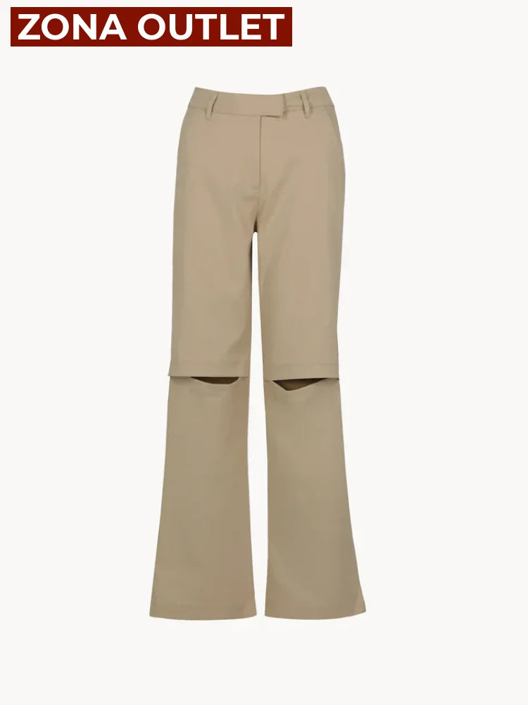 CELĒIT Cutout Pant Nude Pantalones