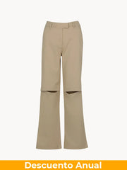 CELĒIT Cutout Pant Nude Pantalones