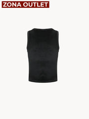 CELĒIT Label Tank Top Black Camiseta