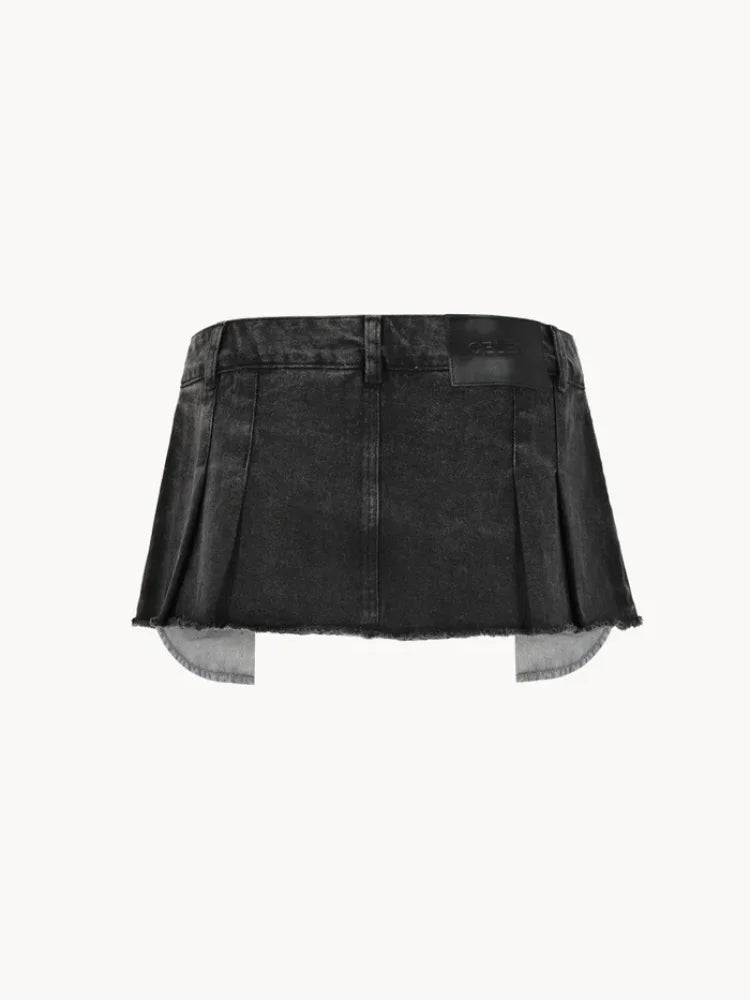 CELĒIT Mini Skirt Black Falda