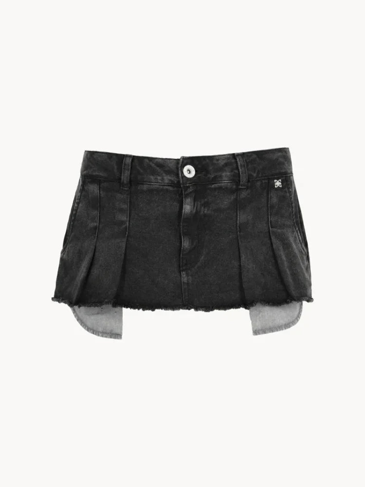 CELĒIT Mini Skirt Black Falda