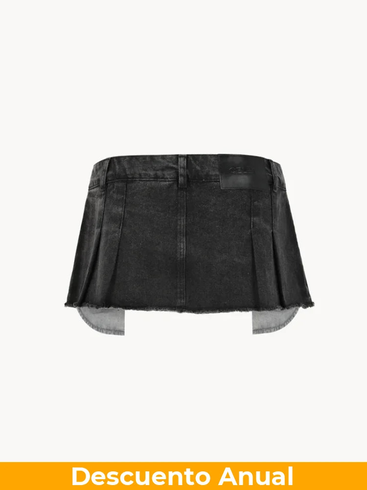 CELĒIT Mini Skirt Black Falda
