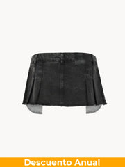 CELĒIT Mini Skirt Black Falda