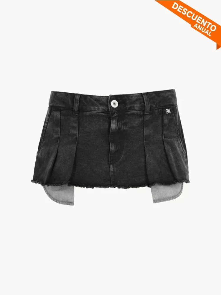 CELĒIT Mini Skirt Black Falda
