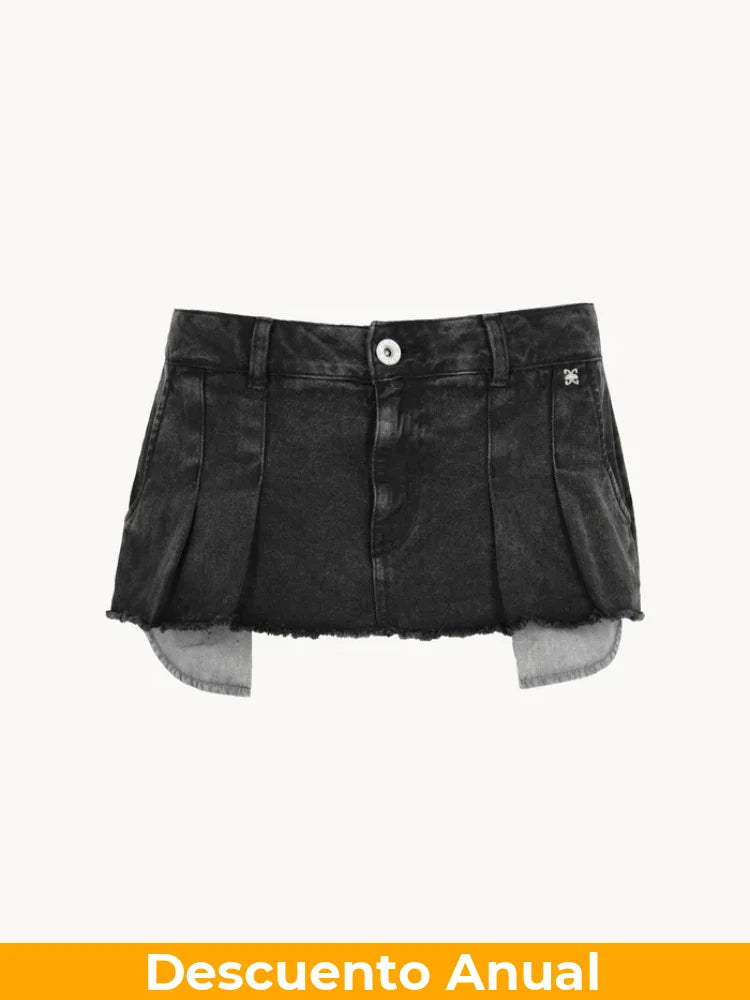CELĒIT Mini Skirt Black Falda