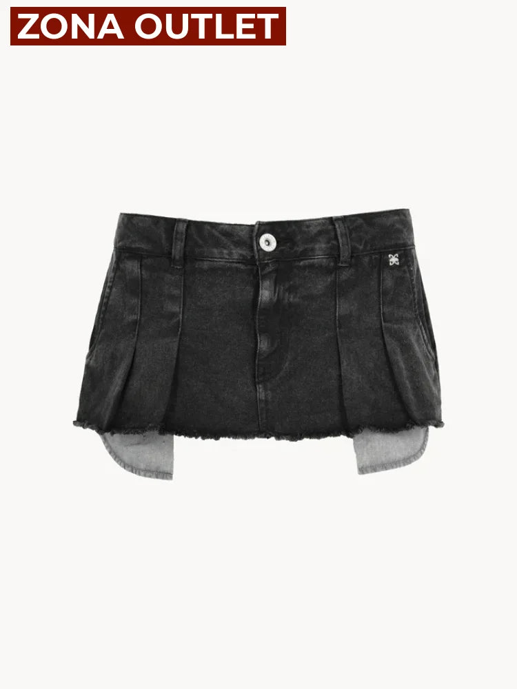 CELĒIT Mini Skirt Black Falda