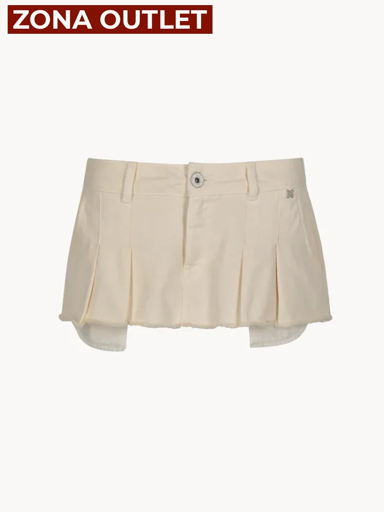 CELĒIT Mini Skirt Ivory Falda