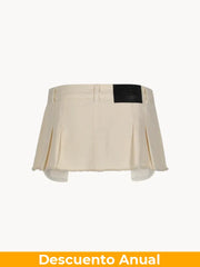 CELĒIT Mini Skirt Ivory Falda