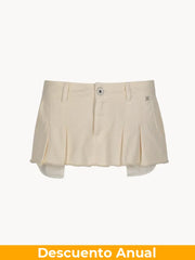 CELĒIT Mini Skirt Ivory Falda