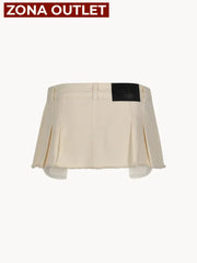 CELĒIT Mini Skirt Ivory Falda