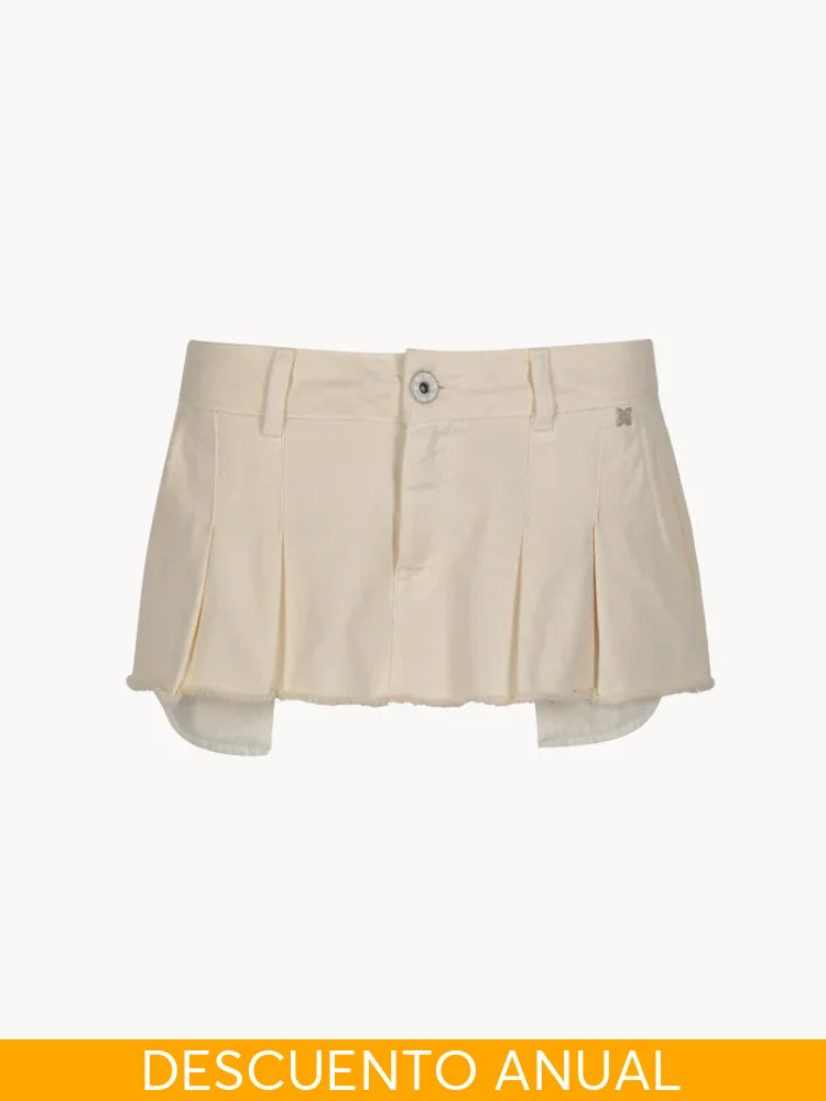 CELĒIT Mini Skirt Ivory Falda