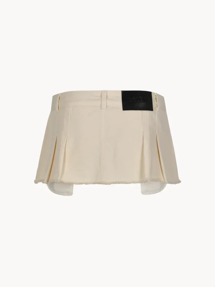 CELĒIT Mini Skirt Ivory Falda