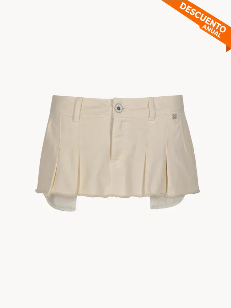 CELĒIT Mini Skirt Ivory Falda