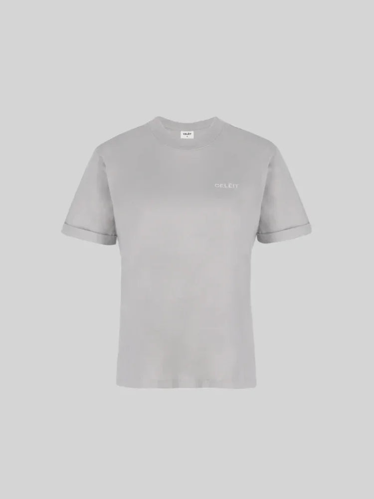 CELĒIT T-Shirt Cotton Grey Camiseta