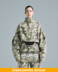 Cropped Hoodie Undergold Camo Chaqueta